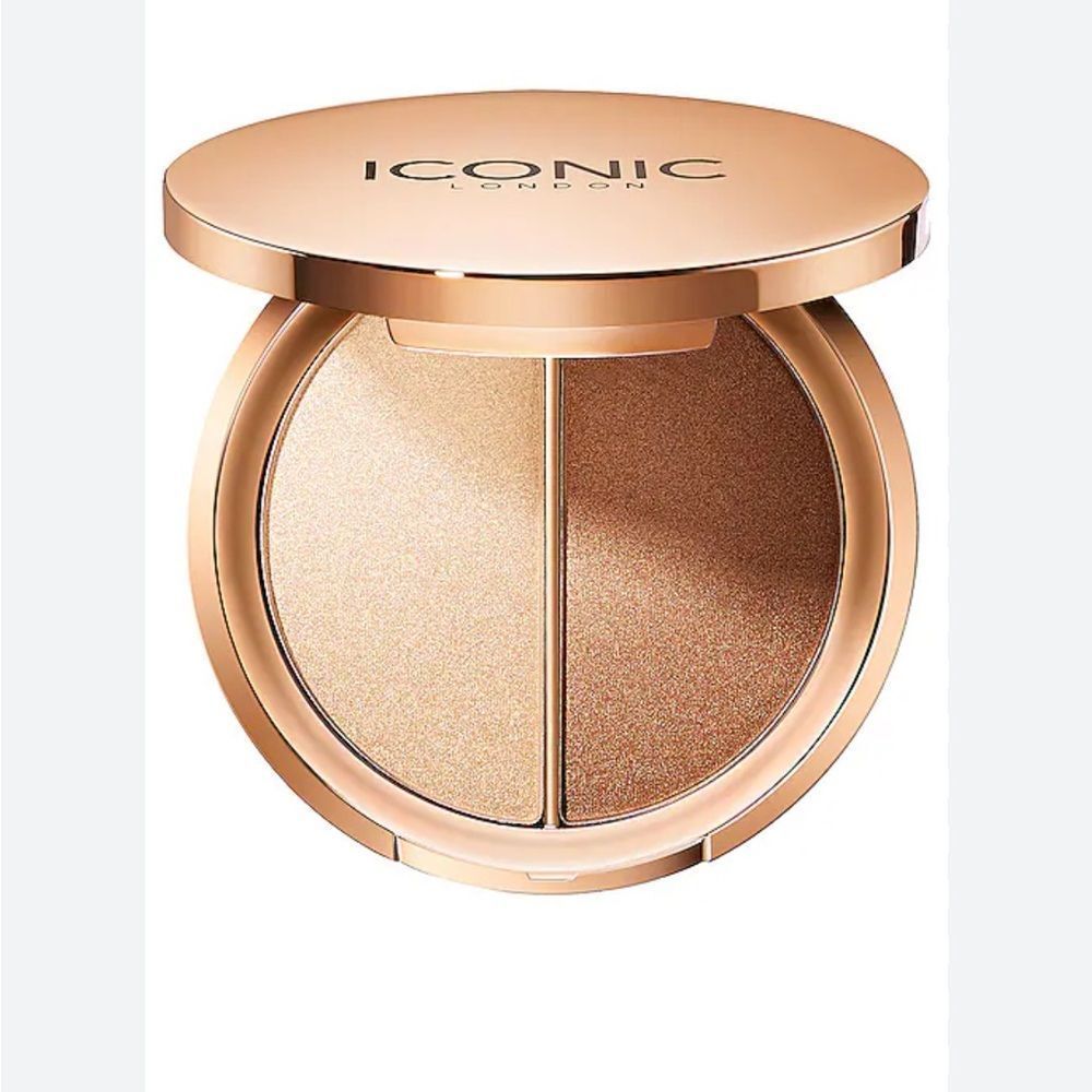 ICONIC London Radiant Highlighter Light And Glow Duo - Gold and Tan NIB